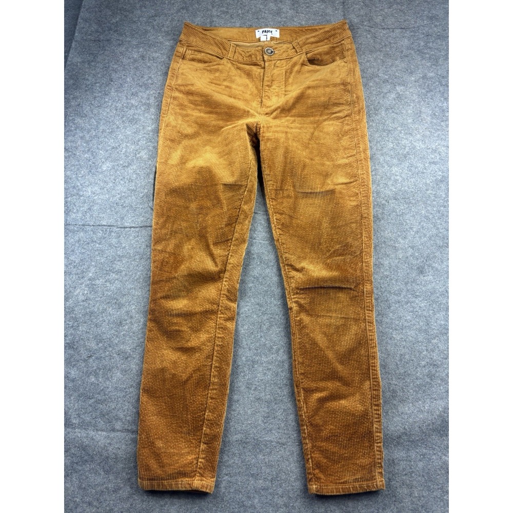 PAIGE‎ Women's 28 Hoxton Ankle Corduroy Pants Marigold Stretch 1767D66-5171